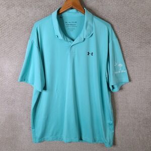 Under Armour Shirt Mens XXL Golf Performance Polo Heatgear Myrtle 2021 Teal